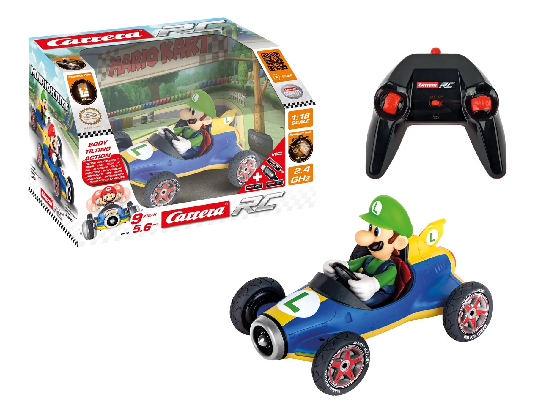 Carrera RC Mario Kart Mach 8 – Luigi 1:18