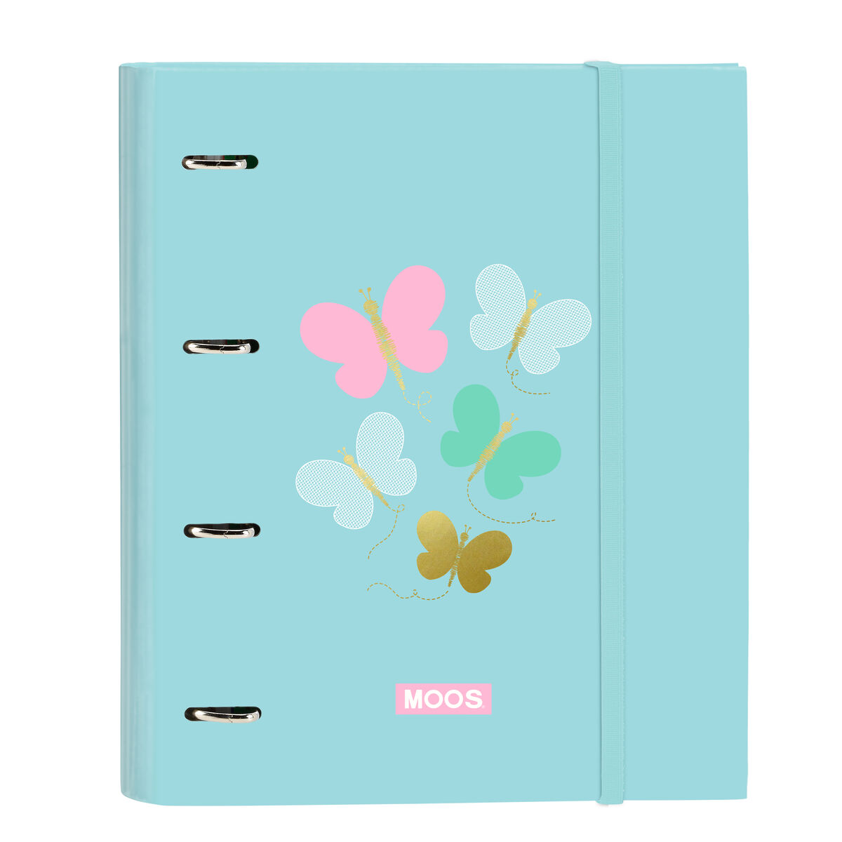 Ring binder Moos Butterflies blå 27 x 32 x 3.5 cm
