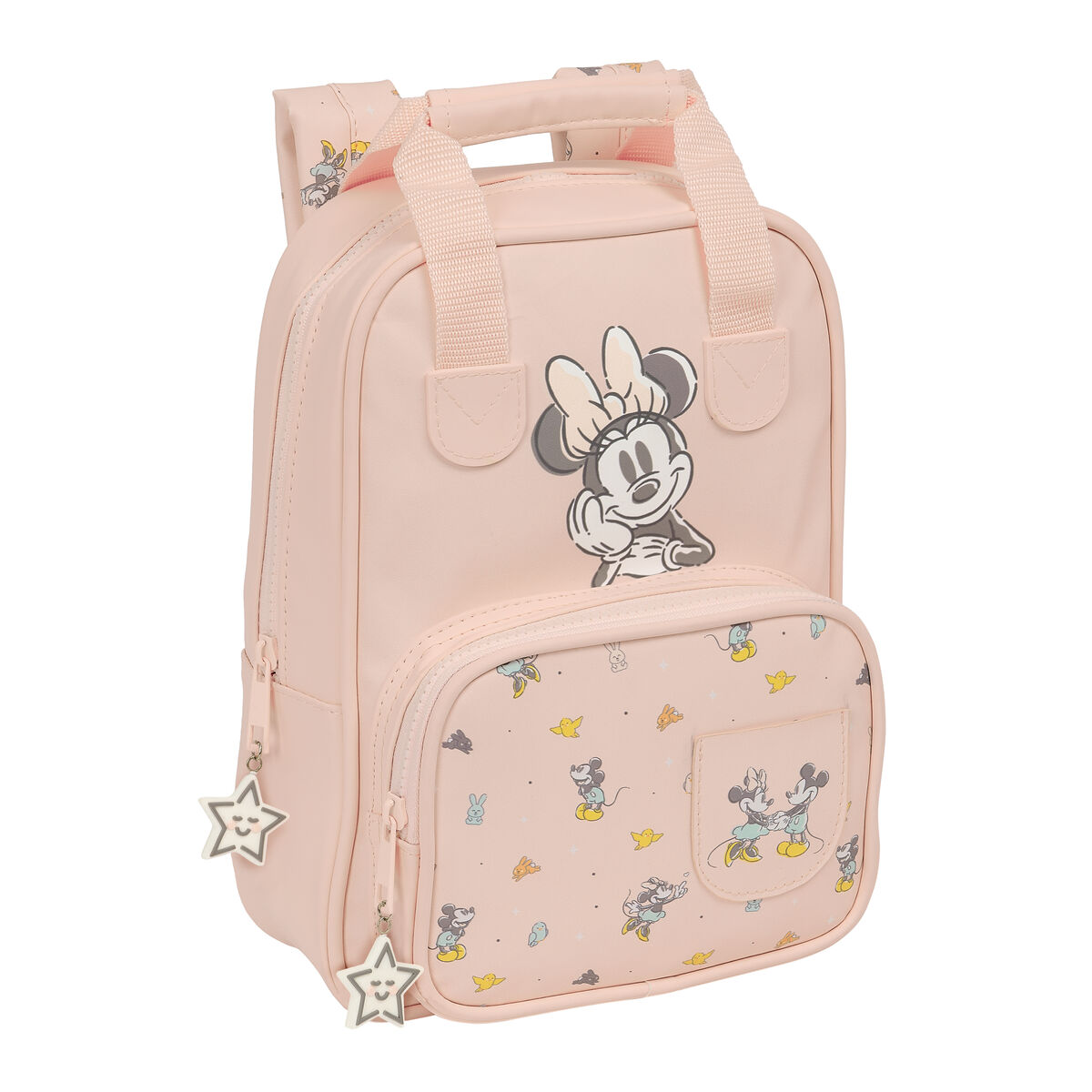 School väska Minnie mus Baby rosa 20 x 28 x 8 cm