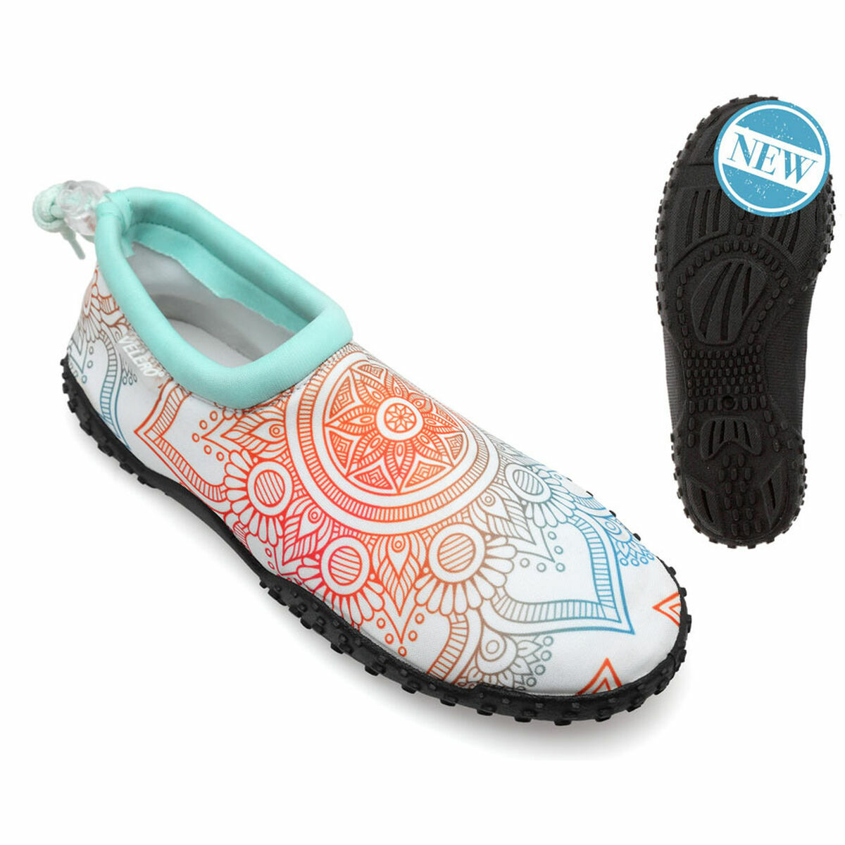 Tofflor vit Mandala Adults unisex