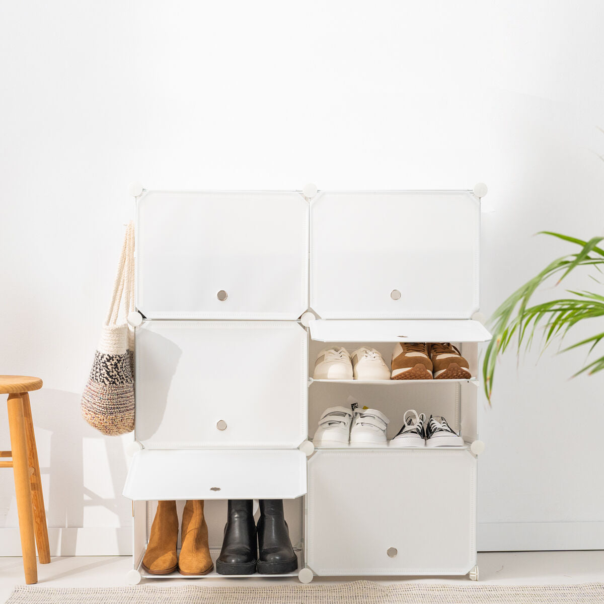 Modulärt portabelt skoskåp – vitt InnovaGoods