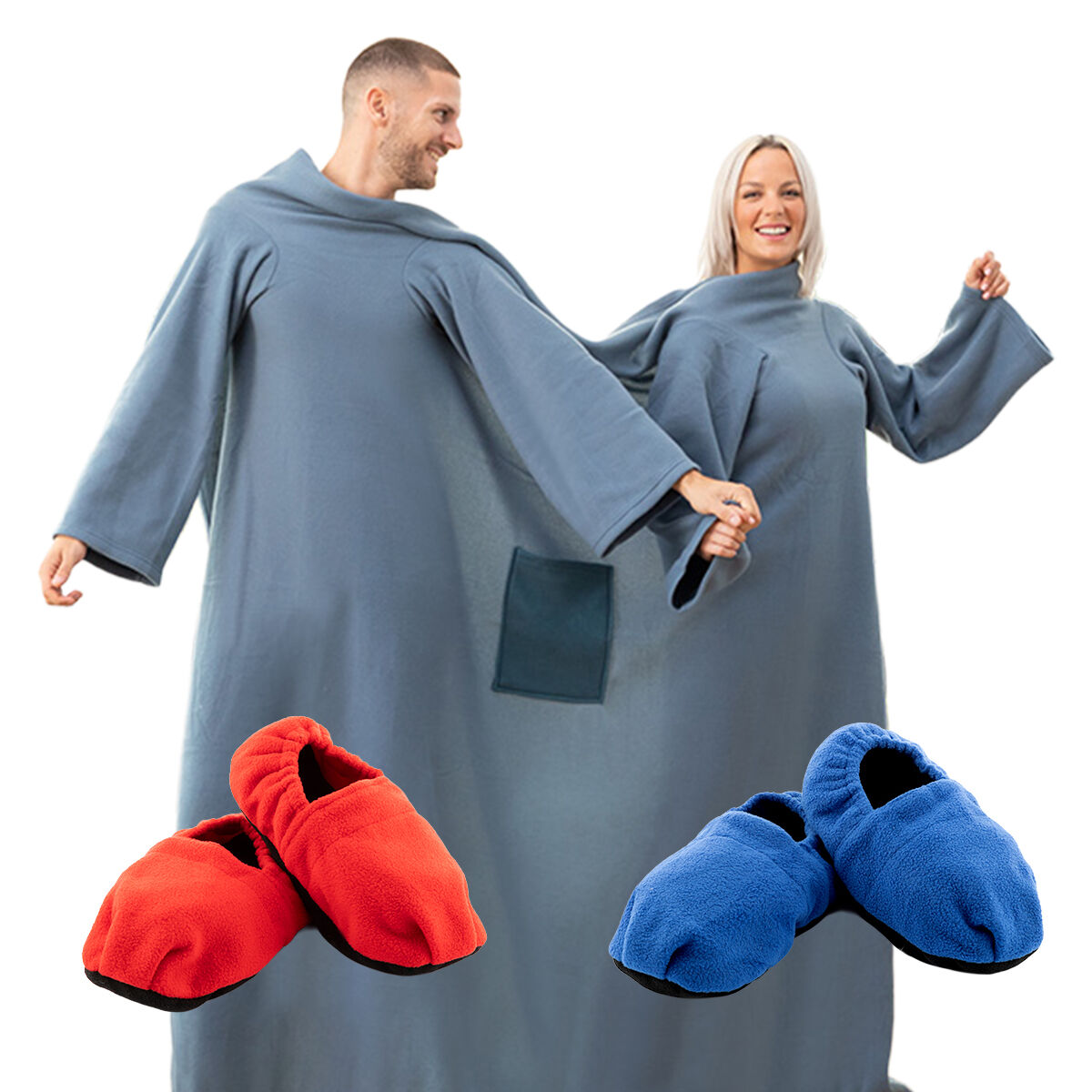 Microwavable tofflor Pack and Double Blanket with Pocket InnovaGoods